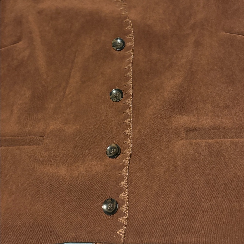 Karen Scott Stretch Brown Vest, Size 16 - Picture 5 of 8